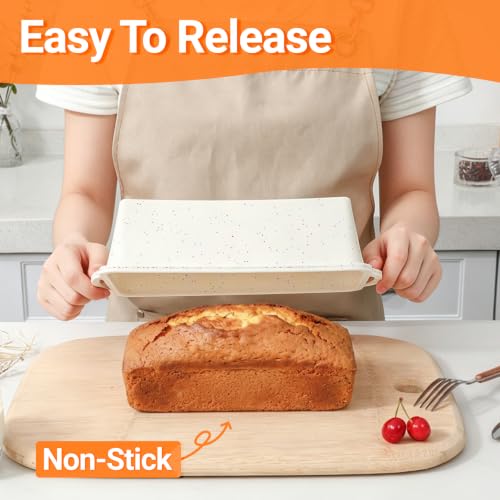 9 x 5 IN Silicone Loaf Pan, Metal Reinforced Bread Pan, 2 Pack Large Size - size: Large 9''×5'' (1-Cavity)