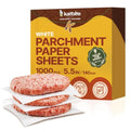 Katbite 1000 Pcs Burger Patty Paper Squares, 5.5x5.5 Inch, Non-Stick - size: 5.5"x5.5"-1000