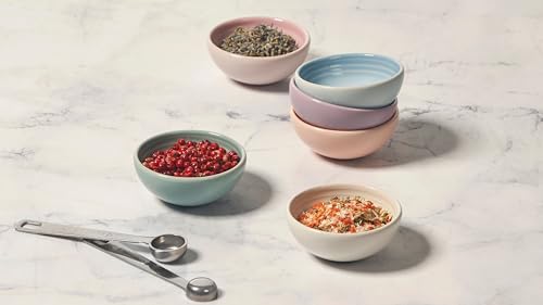 Le Creuset Stoneware Vancouver Pinch Bowls, Set of 6, Pastel Multi Color - color: Pastel