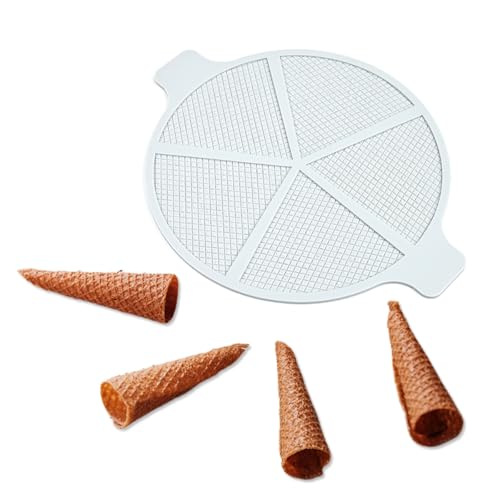 mostsom Embossing Fondant Lace Mold, Silicone Cake Decorating Mat, Elegant Lace Pattern Baking Tool for Sugar Craft, Chocolate, Gum Paste (C_ Ice Cream Cone)