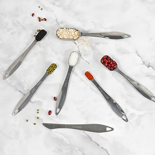 22-Pc Stackable Measuring Cups and Spoons Set with Lid - color: 22 Piece