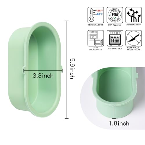 QELEG Silicone Mini Loaf Pan (4 Pack), Nonstick Silicone Baking Mold for Homemade Bread,Toast and Pound Cakes 5.9x3.3x1.8inch
