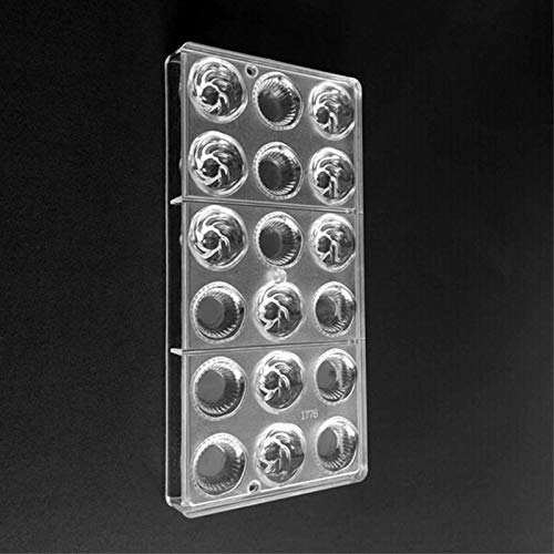 Polycarbonate Chocolate Mold DIY Candy Mould Clear Hard Plastic Bakeware Pastry Tools (19390) - color: 19390