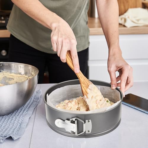 4 Pcs 8 Inch Nonstick Springform Cheesecake Pan with Removable Bottom Gray - color: Gray, size: 8 Inch