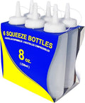 New Star Foodservice Squeeze Bottles, 8 oz, Clear, Pack of 6 - color: Clear, size: 8 oz