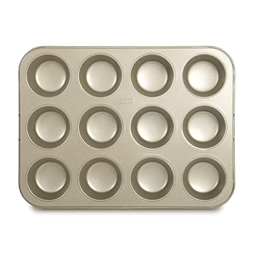 Glad Muffin Pan Nonstick - Heavy Duty Metal Cupcake Tin with Round Baking Cups, 12-Cup - size: 12-Cup
