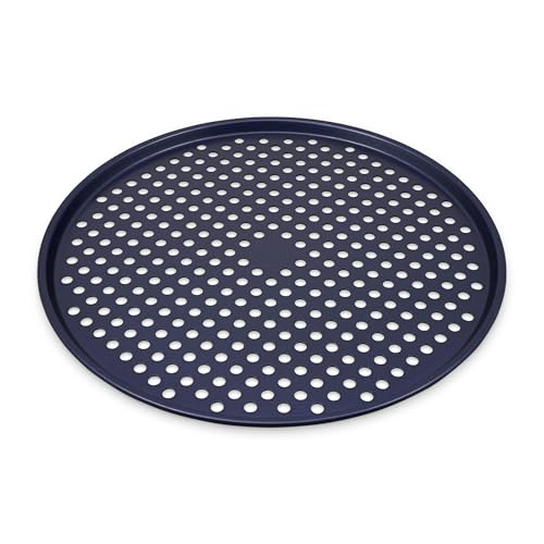 Zyliss Durable Non-Stick Pizza Tray | Carbon Steel | Dark Blue | Pizza Tray/Bakeware | Dishwasher Safe | 5 Year Guarantee… - style: Pizza Tray