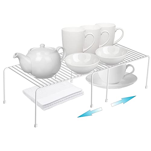 Orgneas Expandable Cabinet Shelf Organizer Rustproof Metal Shelf Riser - color: Expandable