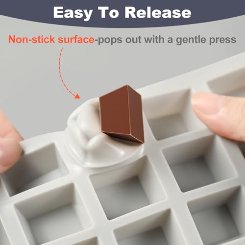 Square Caramel Hard Candy Molds, 72 Cavities Terrace Silicone Molds - color: 72 Cavity Square-Terrace Mold