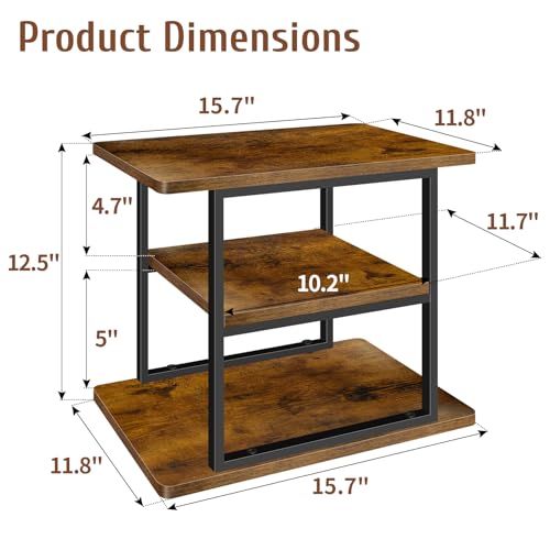 3 Tier Rustic Wood Cupcake Stand, Rectangular Dessert Table Display Tower - size: 1 Pack - 3 Tier Rectangle