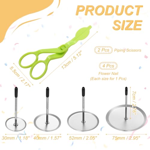 uxcell Cake Flower Nail Set Cake Decorating Tool Kit Green - color: Green