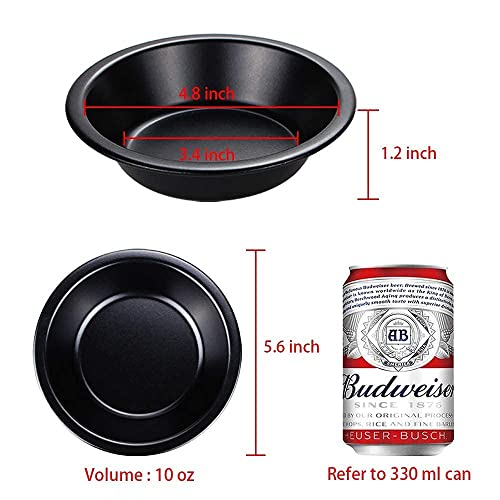 Webake Mini Pie Pan and Mini Pie Shield, 4pcs Mini Pie Tins and 4pcs Mini Silicone Pie Crust Protector