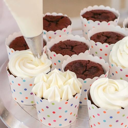 5 PCS, Large Stainless Steel Frosting Pipe Set, Biscuit Baking Tool, Paper Cupcake Decoration Kit, Pastry Cake Decoration - size: 5 PCS