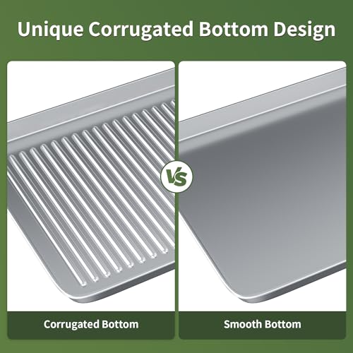 Baking Sheet with Cooling Wire Rack Set - Stainless Steel Baking Sheet Pan - size: 16"，12"，10"