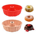 2 Pack Silicone Cake Pan,Jello Moldes Para Gelatinas，10 Inch,Red+Pink - color: Red+Pink