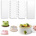 Cake Scraper,4PCS Clear Acrylic Cake Decorating Scraper Set
