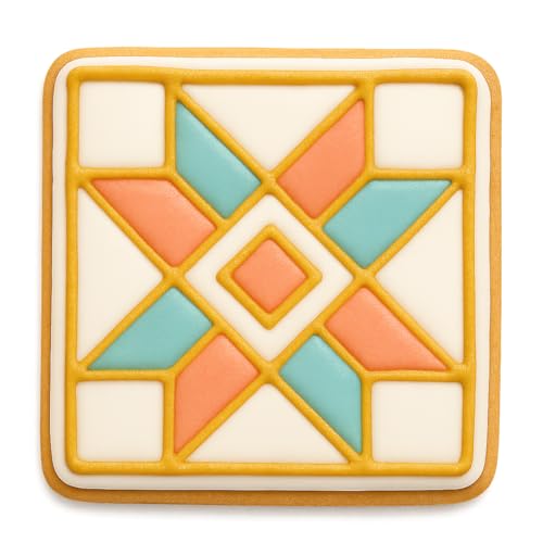 Crafty Quilt Block Cookie Cutter - 4x4" Premium Geometry Baking Tool