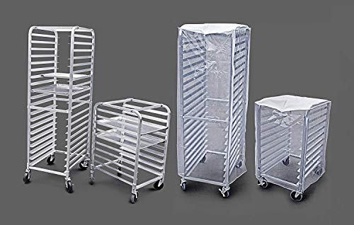 New Star Foodservice Commercial-Grade Clear Plastic Sheet Pan/Bun Pan Rack Cover, 20-Tier, 28" L x 23" W x 61" H (Pack of 12) - size: 28" x 23" x 61", 20-Tier, Single (Pack of 12)