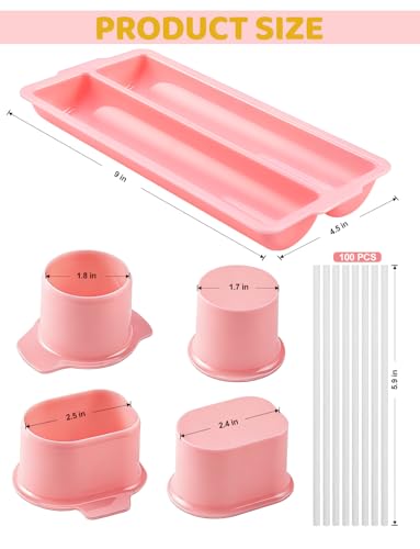 WDAHDHP Cake Pop Cutter Set, Pink Cake Pop Mold with 9 Inch Tray - color: Pink (A)