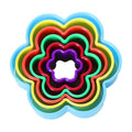 Cookie Cutter Set for Baking, 6PCS Sandwich Fondant Cake Fruit Vegetable Shapes Cutter Set (Flower) - color: Flower