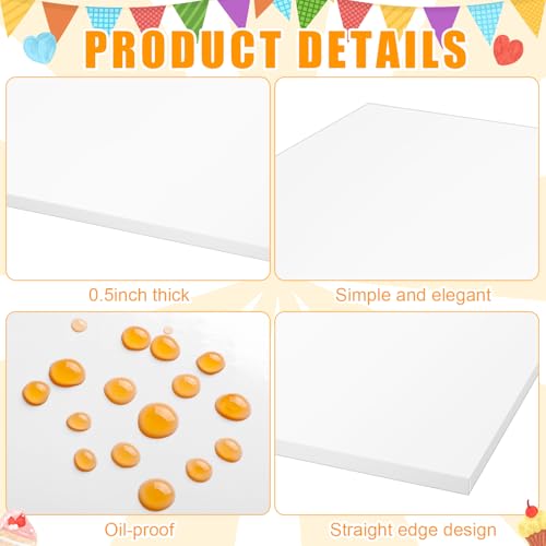 Affrolling 10 Pack Full Sheet Rectangle Cake Drum 1/2 Inch Thick Cake Board - color: White, size: 18.5 x 26 Inch Full Sheet