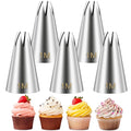 Suuker 1M Piping Tips Set, 5-Piece Large Star Cake Decorating Tips - size: 5 Pieces