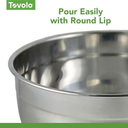 Tovolo Nesting Stainless Steel Mixing Bowls Set of 4 for Baking and Cooking - size: Set of 4 (1.5-7.5 Quart)