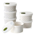 DOWAN Ramekins Oven Safe with Lids 8 oz, Charcuterie Boards Bowls Set for Creme Brulee, Souffle, Dipping Sauces, Custard Cups Ceramic Food Storage Containers, Set of 6, Beige - size: 8 oz