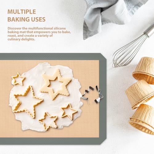 Silicone Baking Mat, Reusable Silicone Oven Baking Sheet - color: Gray