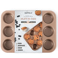 HAPPIELS 12 Cup Muffin Pan Nonstick, PFOA & BPA Free - style: Muffin Pan