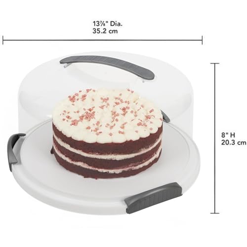 JOEY'Z EXTRA LARGE Cake Carrier - Holds up to 12 Inch 3-Layer Cake - White - color: White