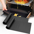 UBeesize 2 Pack Thickened Oven Liners for Bottom of Oven BPA & PFOA Free, Reusable 16x24 Inch Heavy Duty Non Stick Teflon Oven Mats, Fit Electric Gas Toaster Convection Microwave Ovens Grills - color: Black, size: 24"L x 16"W, style: 2 Pack