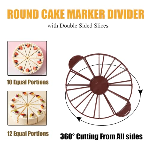 Cake Cutter Cake Slice, 10/12 Slice Red Cake Portion Marker - size: 10/12 Red