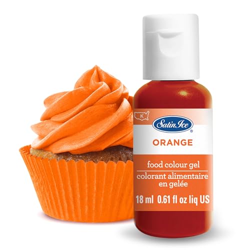 Satin Ice Food Color Liquid Gel, 0.61 fl oz Bottle, Orange - color: Orange
