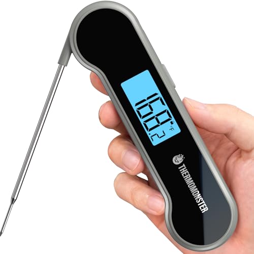 0.5 Sec Instant Read Meat Thermometer Digital for Cooking, Grey - color: Grey