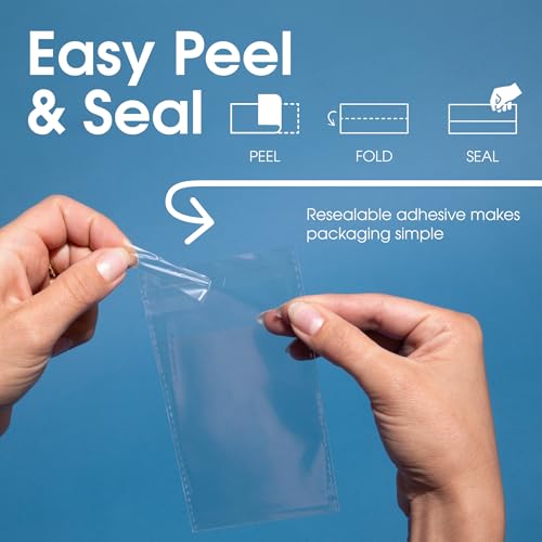 2" X 8" Self-Sealing Cellophane Bags (1000 Count) Clear Treat Bags - size: 2" X 8"