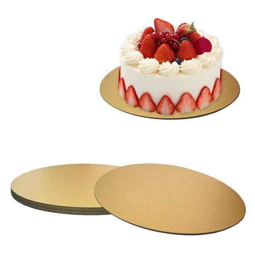 3 Pack Cake Boards Golden Round Cake Circles