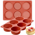 JOERSH Silicone Egg Bite Molds, 3 Inch, 2 Pack - color: Deep, 6 Cups