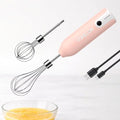 Electric Egg Beater Whisk, USB Charging Mixer, Three-Speed Adjustment, Suitable for Whisking Eggs, Cream, Sauce, Jam Supplements and More, Pink - color: Pink