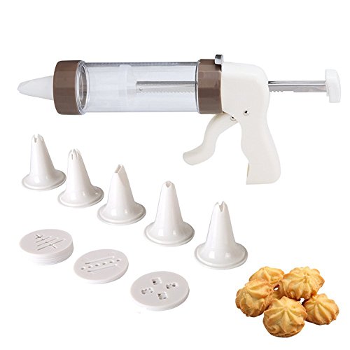 FantasyDay Biscuit Making and Icing Set Cookie Biscuit Press and Cake Icing Decorating Set with Icing Gun Cookie Press Cutter Kit with Discs and Nozzles For Beginner and Professional Use #1
