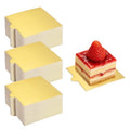 uxcell 150 Pcs Mini Cake Boards 3.5 Inch Mousse Base Square Gold - color: Gold, size: 3.5 Inch