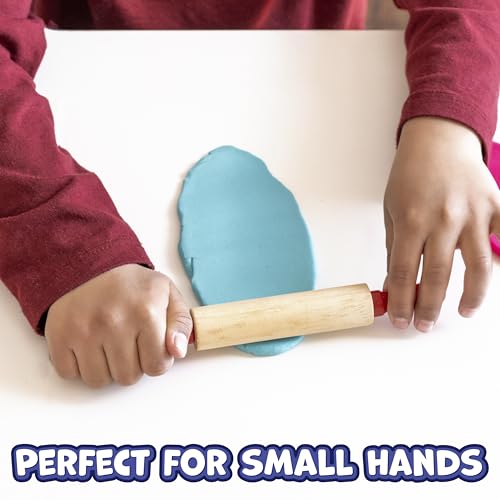 READY 2 LEARN Mini Wooden Rolling Pins, Set of 6