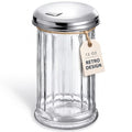 12 Oz Glass Sugar Dispenser with Pour Spout, Sugar Container for Coffee Bar - size: 1 Pcs 12 Oz