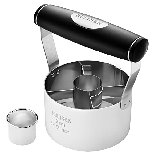 HULISEN 3.5 inch Donut Cutter with Hole, Stainless Steel Doughnut Cutter - size: 3.5'' Round with Small Cutter