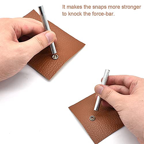 200 Sets Metal Snaps Fasteners Kit 9.5mm 10 Colors Metal Prong Ring Button with Fastener Pliers Press Tool for Sewing and Crafting