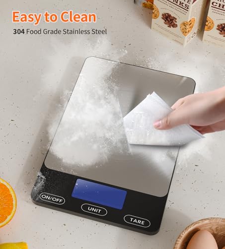 Food Scale -33lb Digital Kitchen Scale for Food Ounces Grams Rechargeable - size: Large