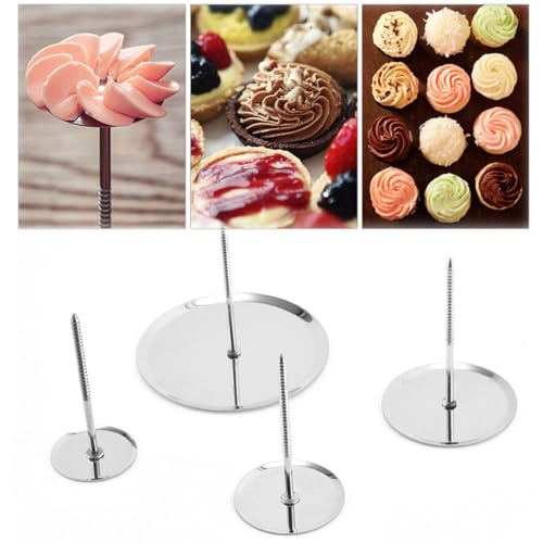 4 Pcs Stainless Steel Cake Flower Nails