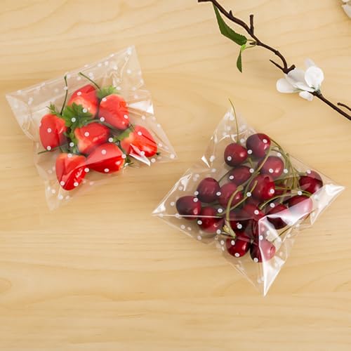 Morepack 5.5x5.5 Inch Cookie Bags Self Sealing Cellophane Bags 200 Pcs - size: 5.5x5.5 Inch (Pack of 200)
