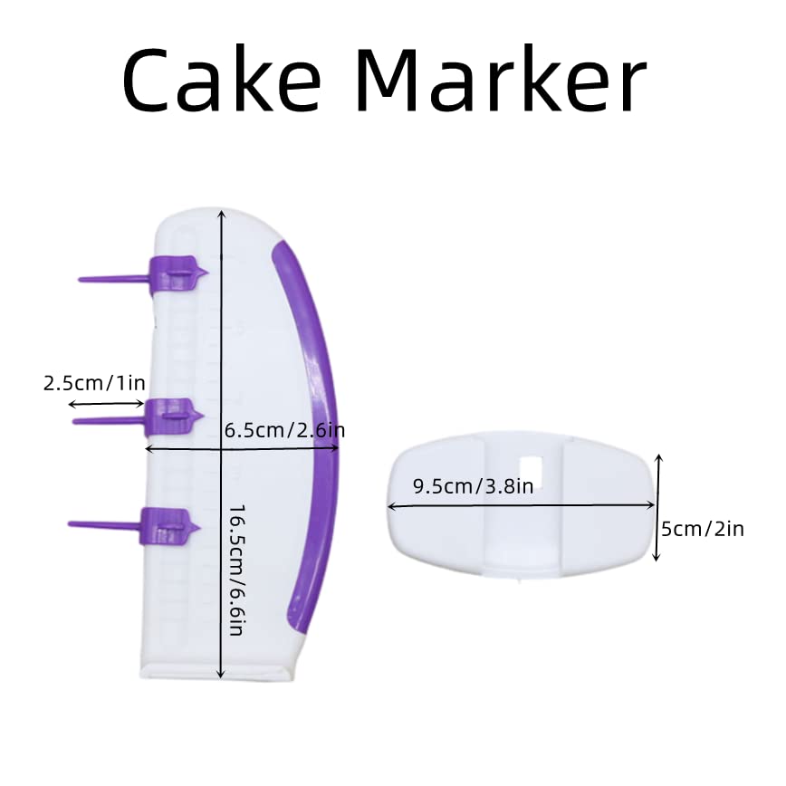 QIANG 2 Pcs Cake Measuring Marker Draw Balance Ruler,Cake Marker, Pattern Decoration Line Cake Edge Side Decorating Tools
