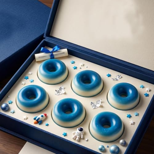 6 Cavity Doughnut Silicone Chocolate Molds Set Of 2 - color: Style G